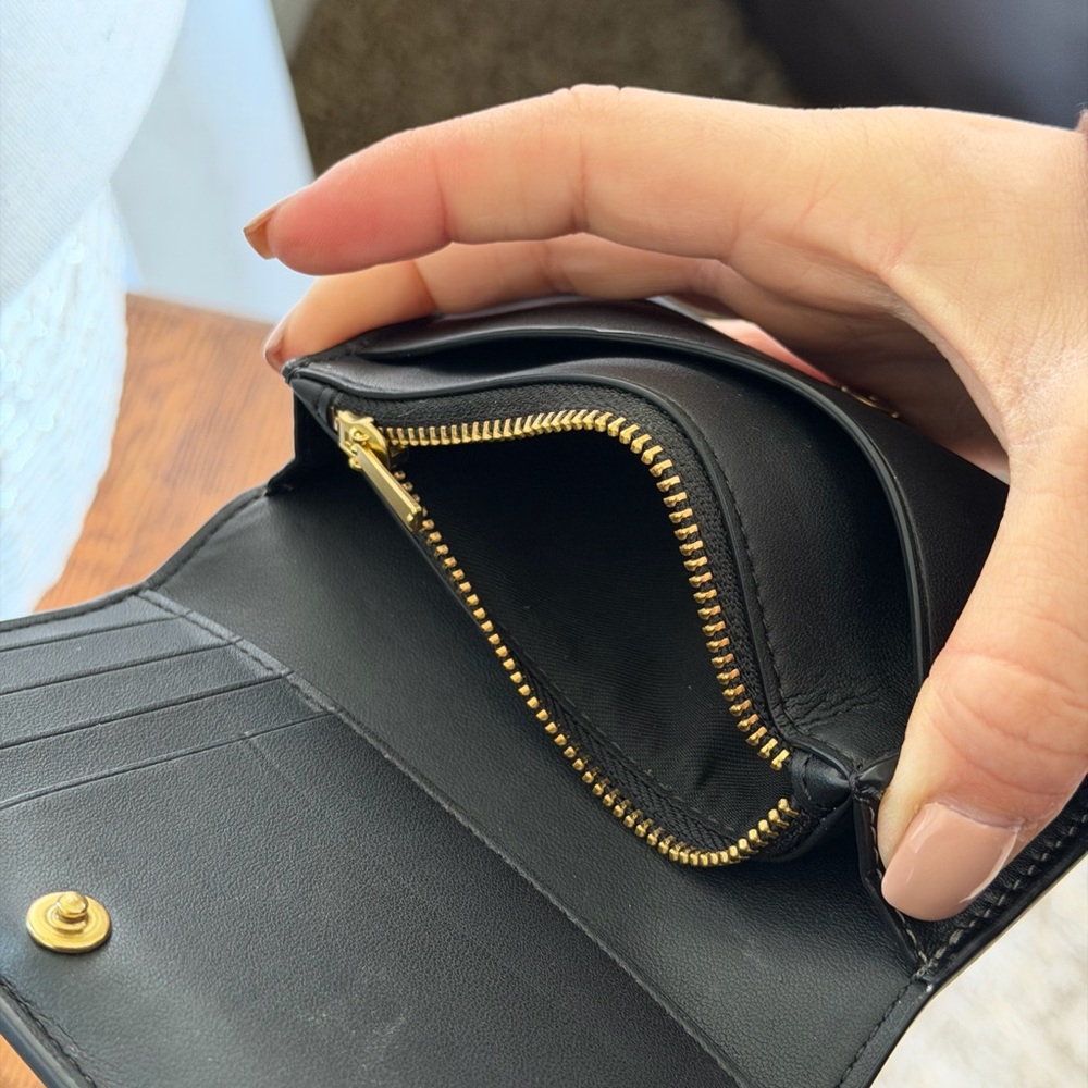 Coach Essential Slim Card Case Black/Brass - Picture 10 of 10